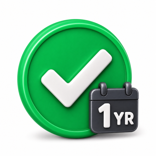 1-Year Crawler Warranty